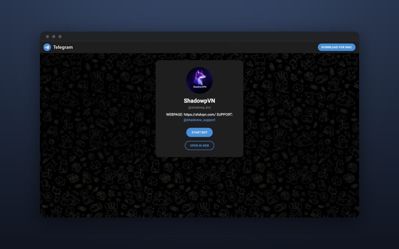 Shadow VPN Bot — screenshot